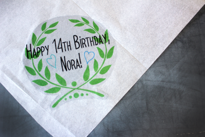 Personalized Tissue Paper with Transfer Paper